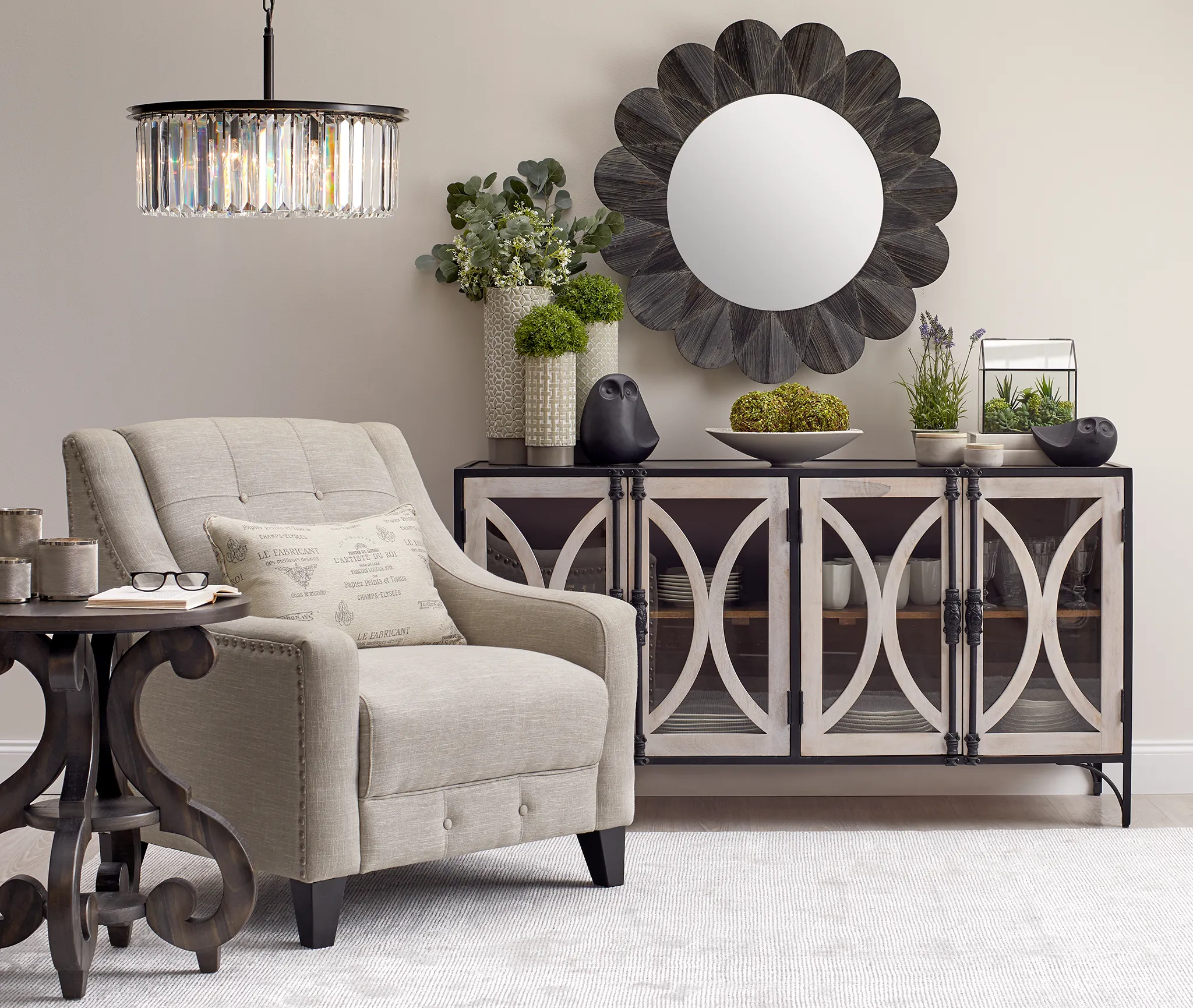 Aalia2 Black Metal Console Table
