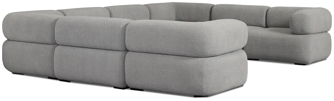 Celeste Light Gray Fabric 8-piece Modular Sectional