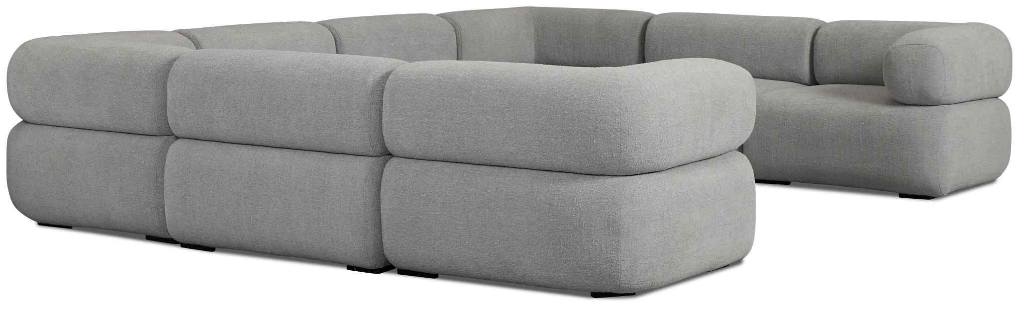 Celeste Light Gray Fabric 8-piece Modular Sectional