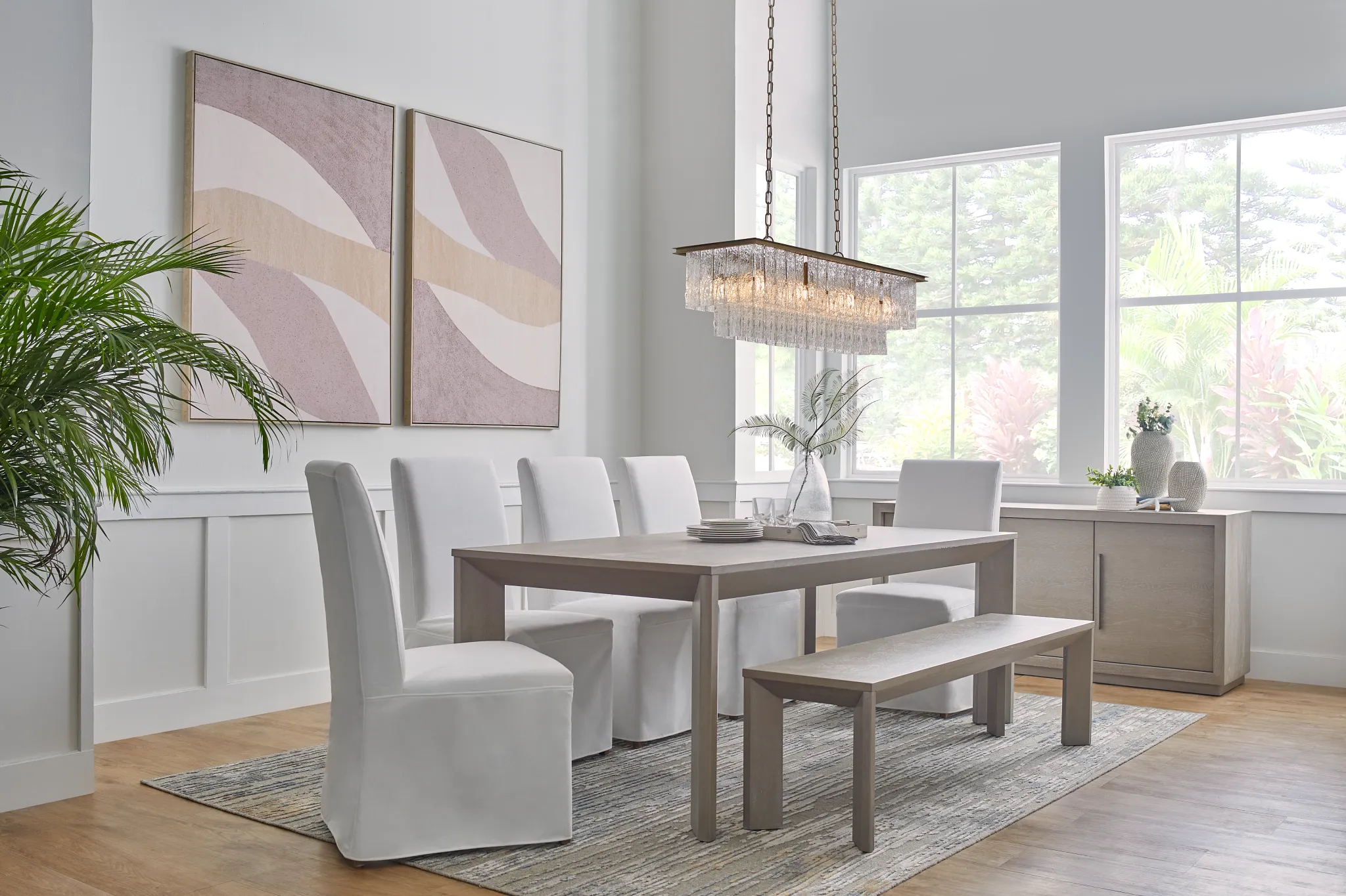 Destination Light Tone 84" Rectangular Table