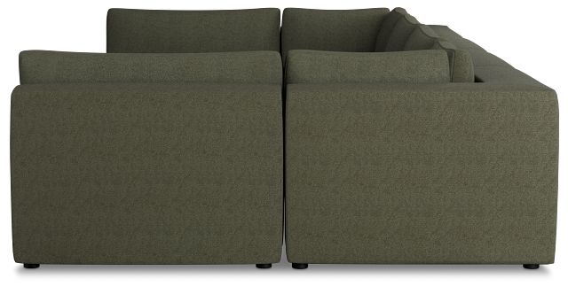 Destin Sutton Green Fabric 8-piece Pit Sectional