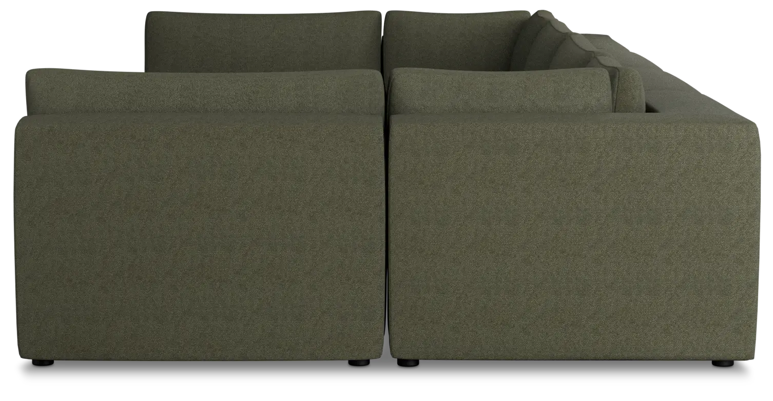 Destin Sutton Green Fabric 8-piece Pit Sectional Destin Sutton Green Fabric 8-piece Pit Sectional