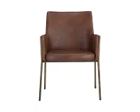 Liana Brown Upholstered Arm Chair