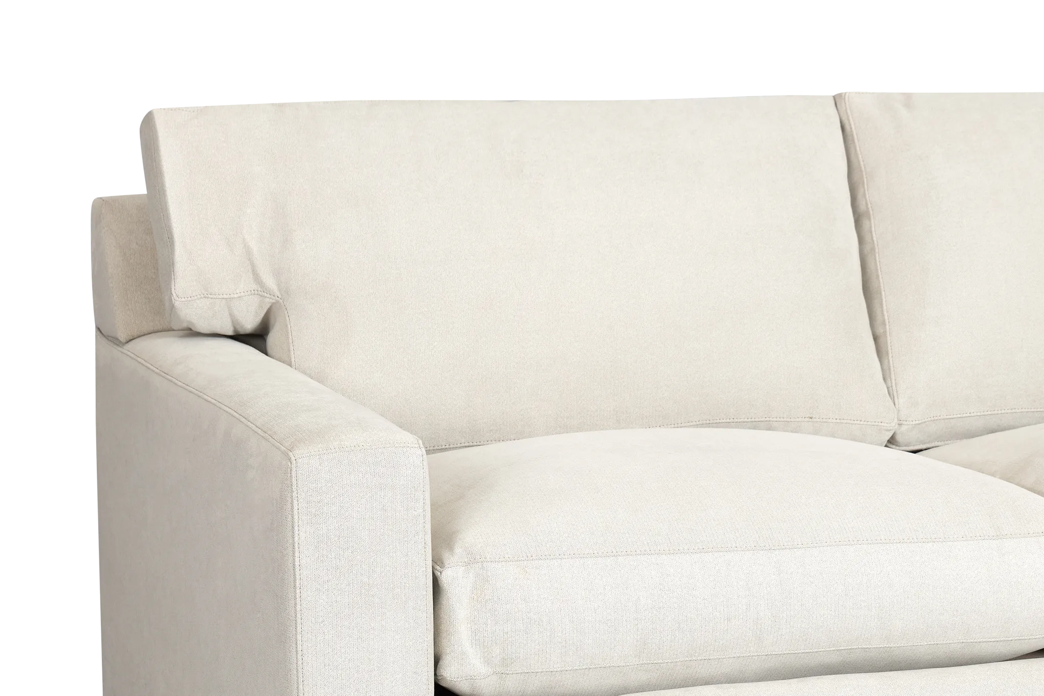 Hudson Gray Fabric Right Chaise Sectional