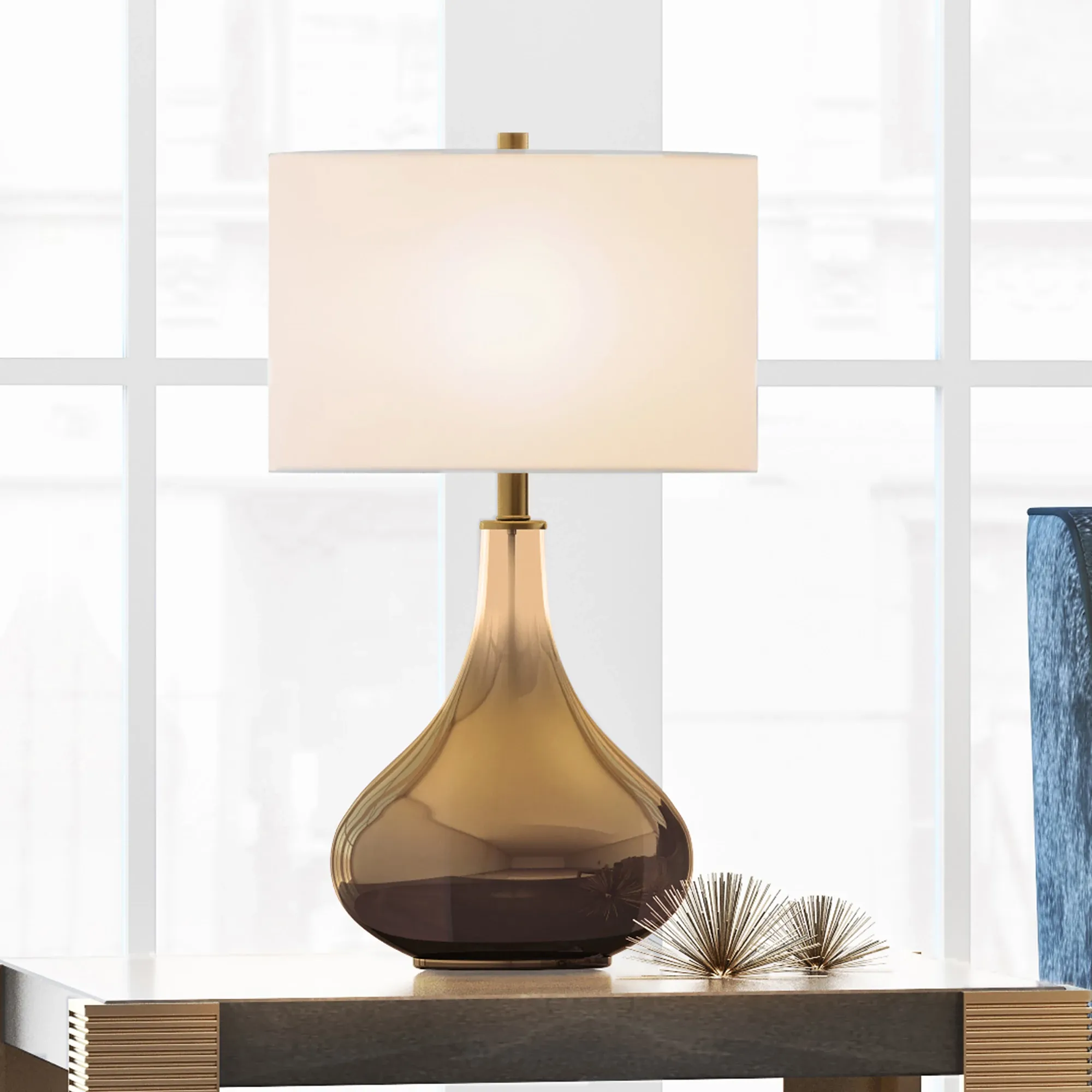 Isolde Brown Glass Table Lamp