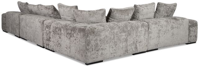 Skylar Gray Fabric Medium Right Chaise Sectional