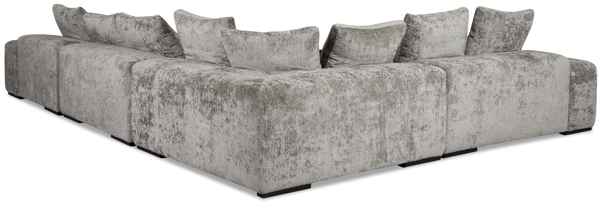 Skylar Gray Fabric Medium Right Chaise Sectional