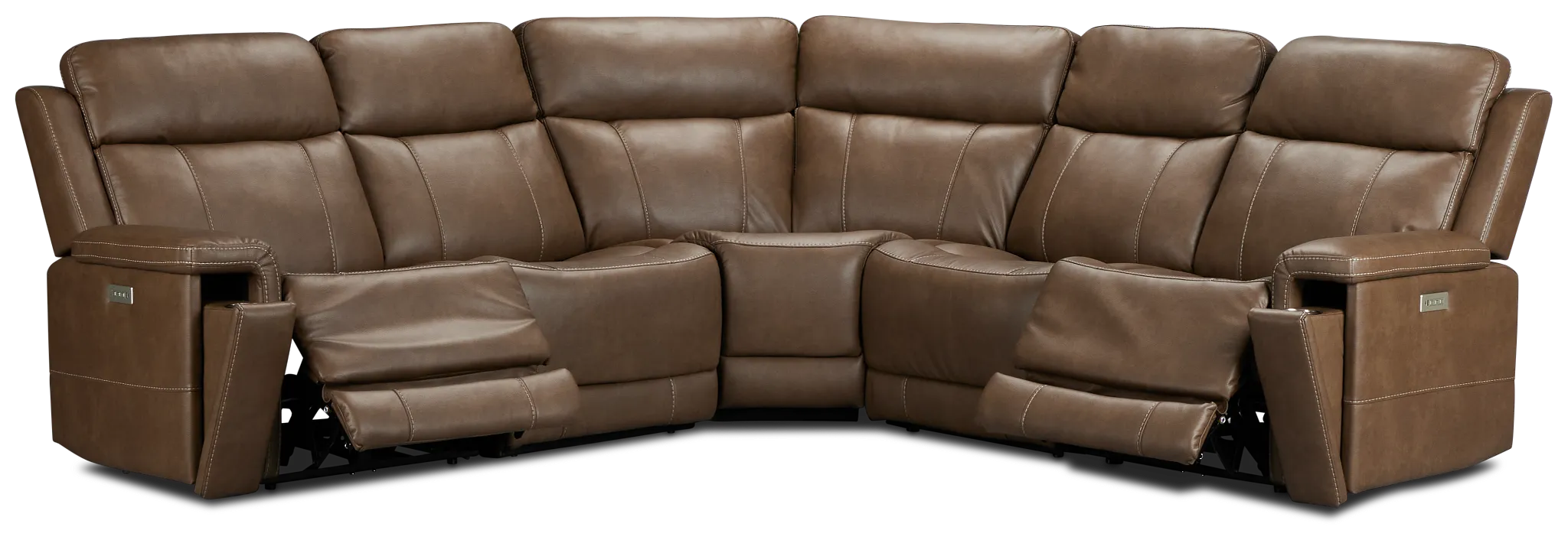 Jayden Brown Micro Small Two-arm Power Reclining Sectional