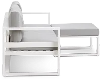Lisbon Gray Aluminum Chaise Sectional