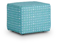 Neptune Teal Indoor/outdoor Accent Ottoman