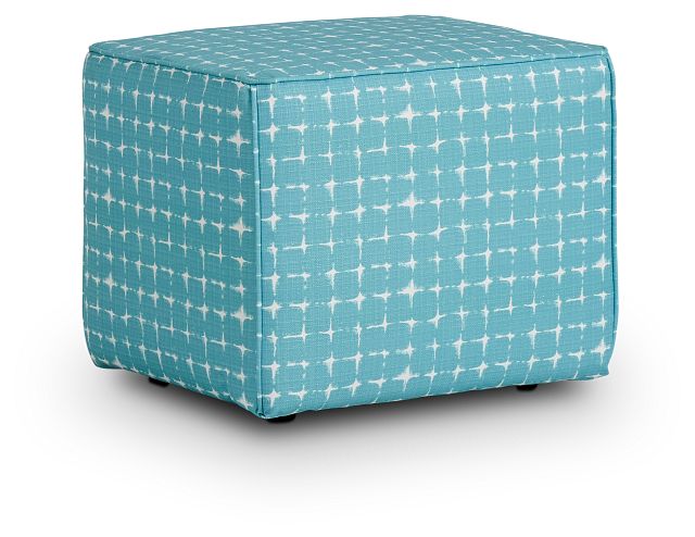 Neptune Teal Indoor/outdoor Accent Ottoman