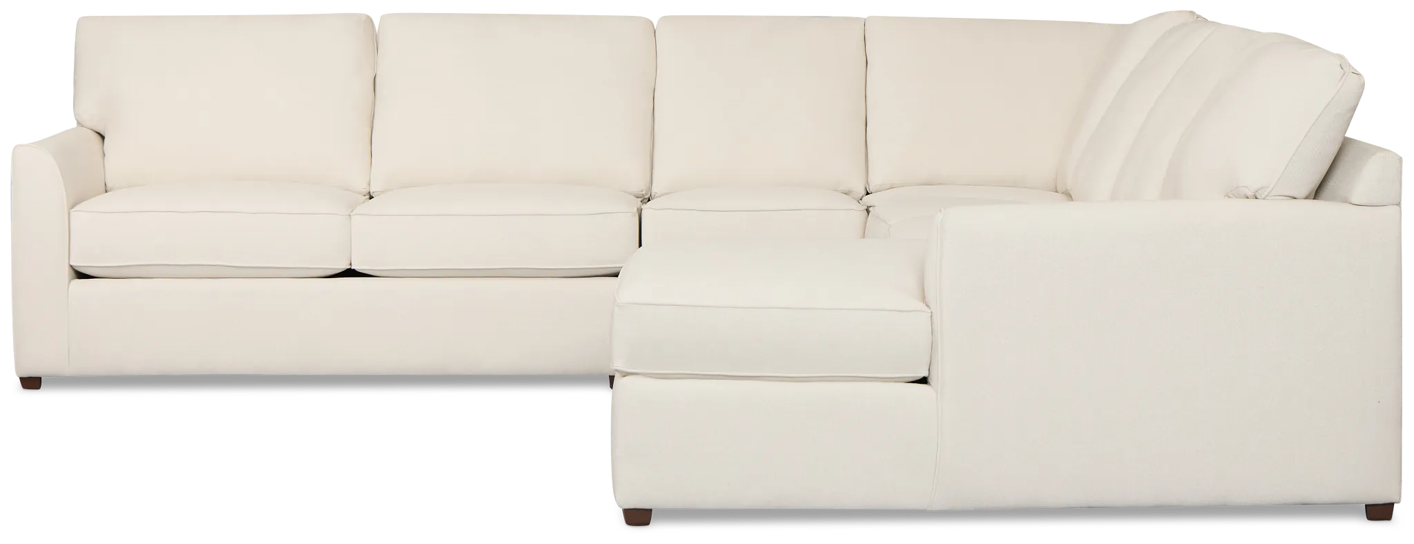Tate Light Beige Fabric Large Right Chaise Sectional