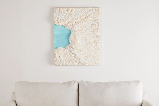 Opal White Canvas Wall Art