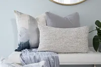 Baxter Gray Lumbar Accent Pillow