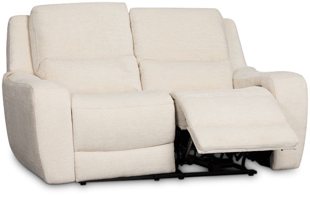 Bennett Light Beige Fabric Power Reclining Loveseat