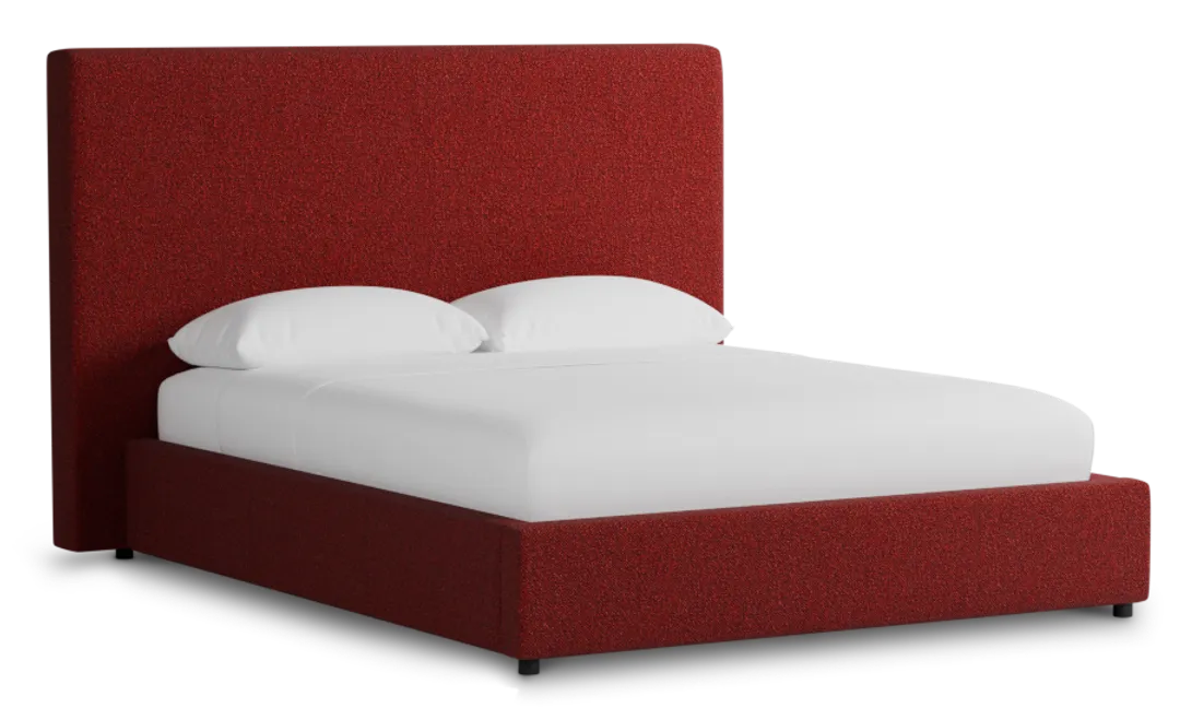 Grayton Elite Red 54" Upholstered Platform Bed