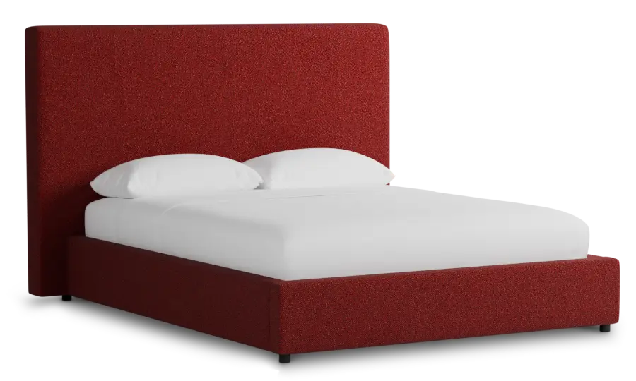 Grayton Elite Red 54" Upholstered Platform Bed Grayton Elite Red 54" Upholstered Platform Bed