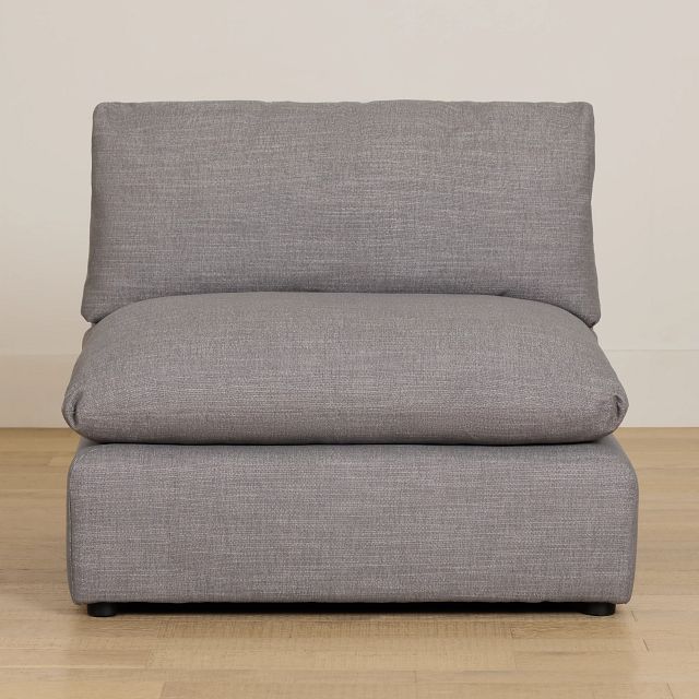 Serena Gray Fabric Armless Chair