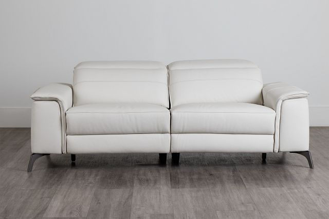 Pearson White Leather Sofa Living