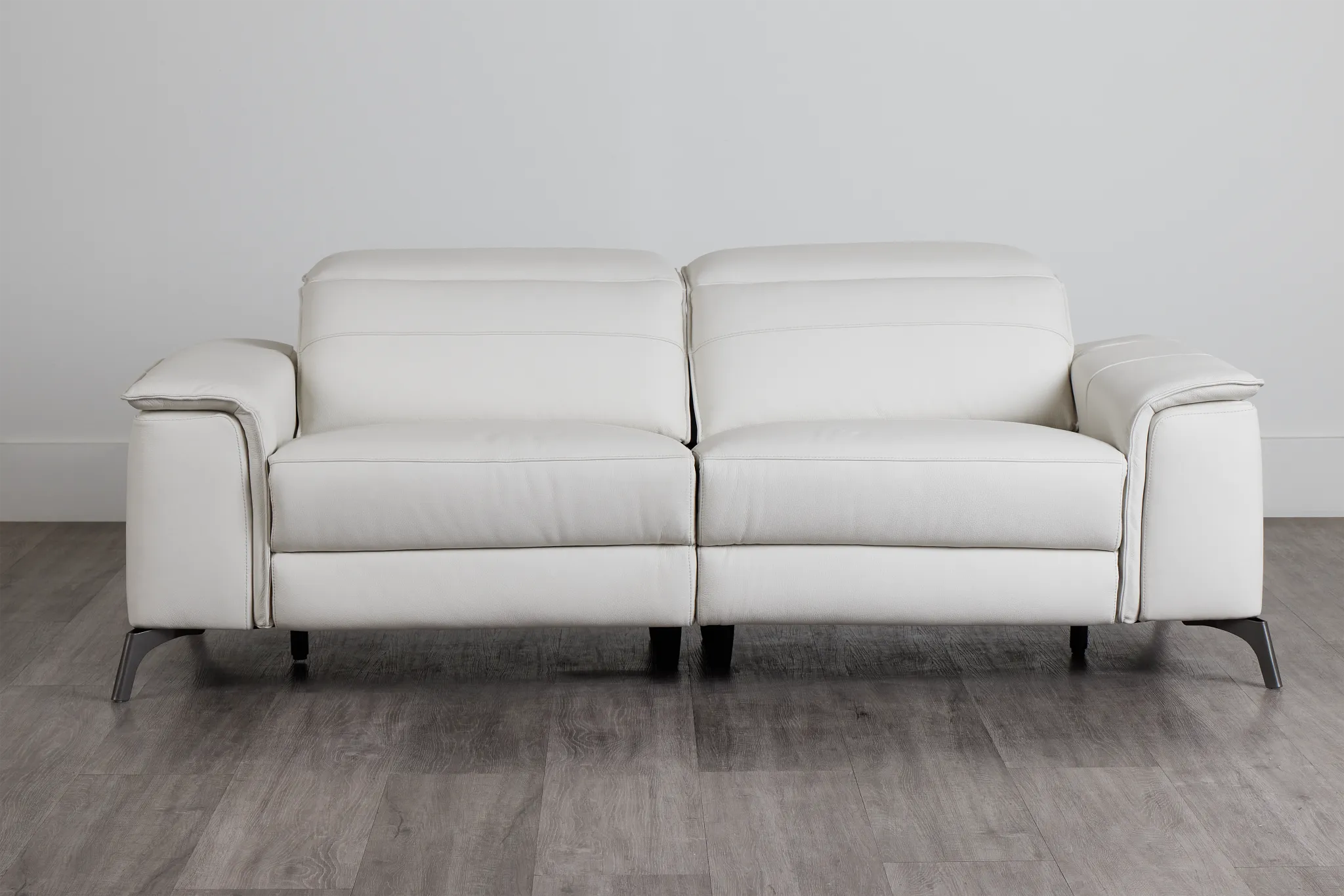 Pearson White Leather Sofa