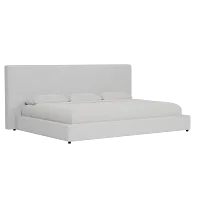 Grayton Revenue White 54" Upholstered Platform Bed