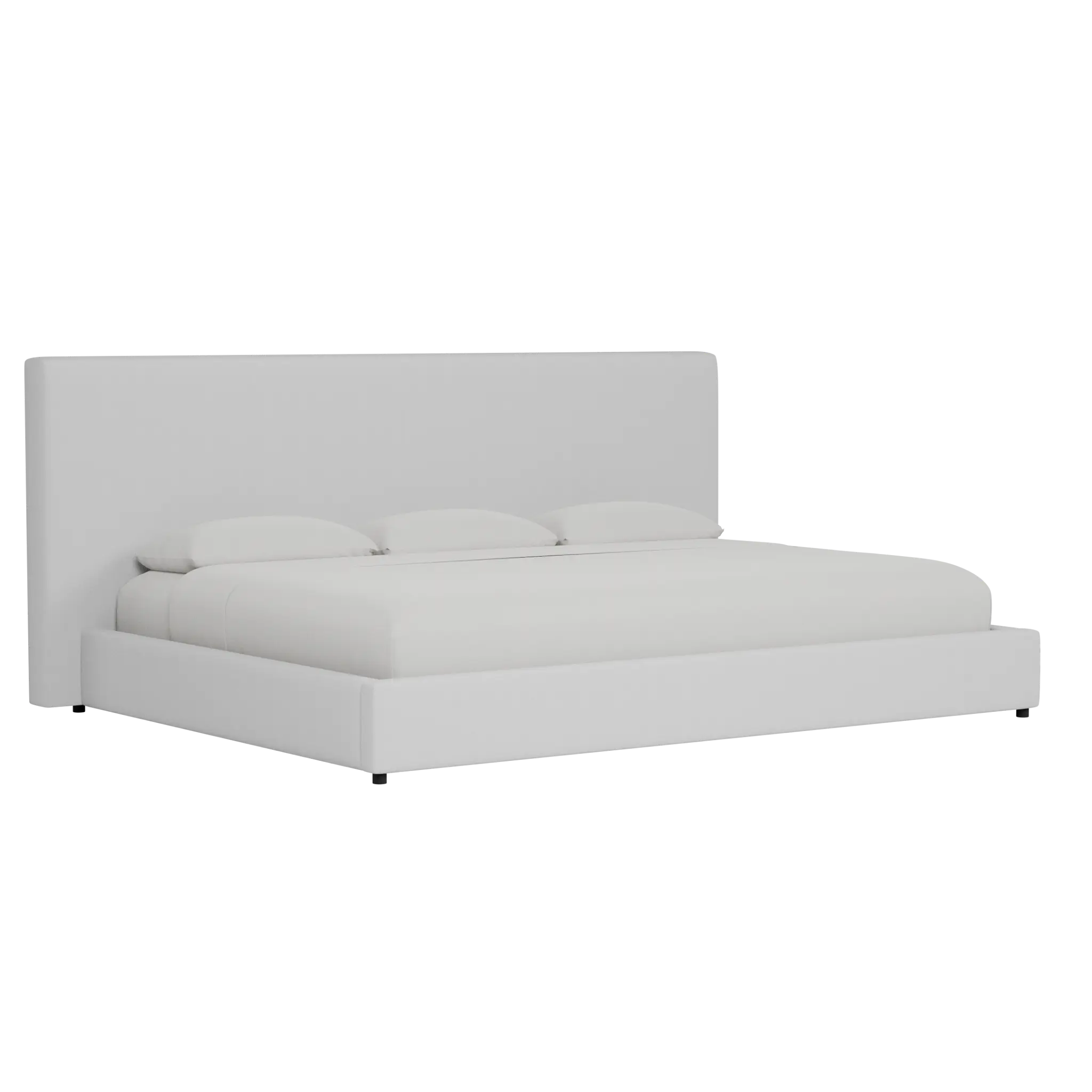 Grayton Revenue White 54" Upholstered Platform Bed Grayton Revenue White 54" Upholstered Platform Bed