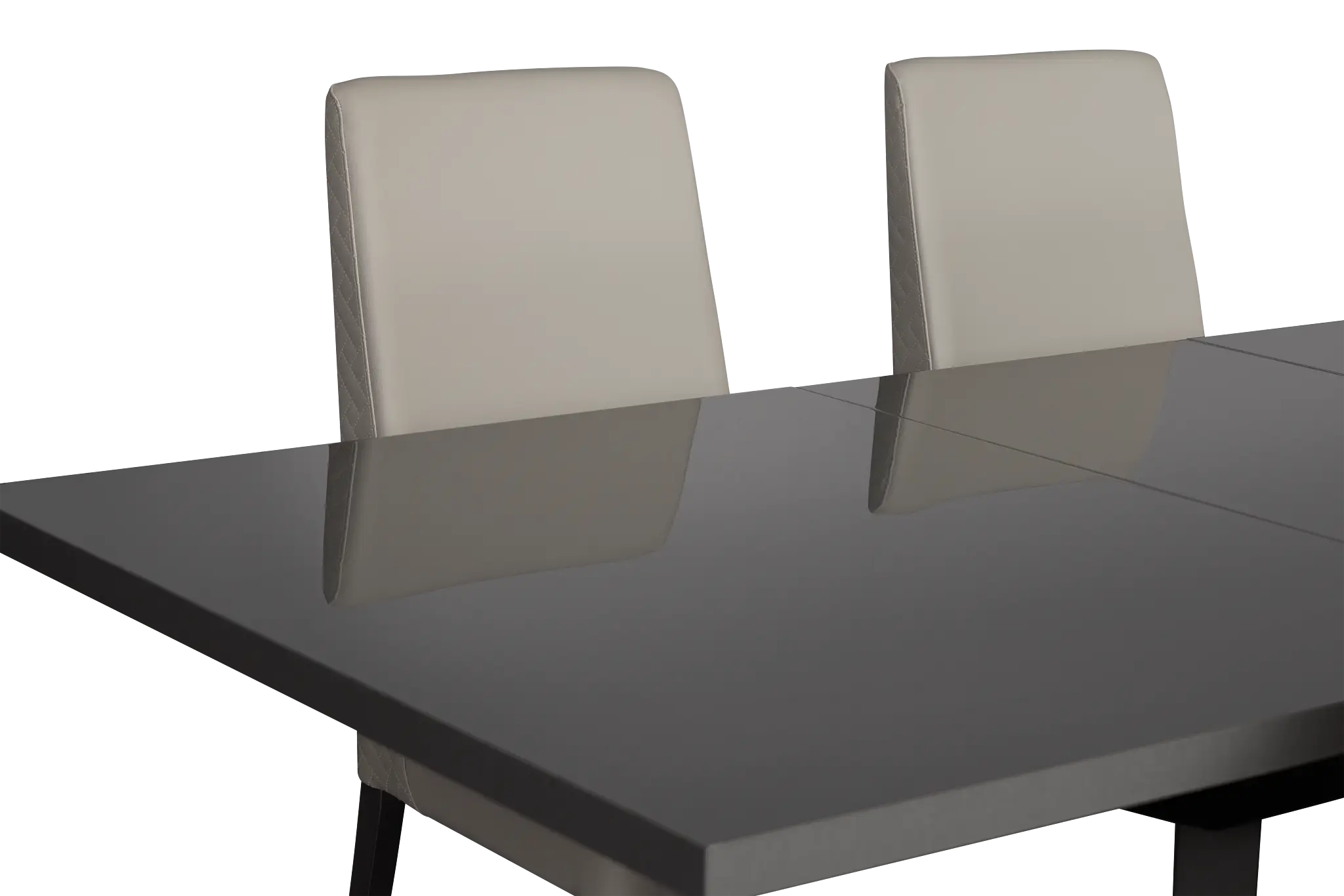 Oslo Gray Extension Rectangular Table & 4 Upholstered Chairs Oslo Gray Extension Rectangular Table & 4 Upholstered Chairs