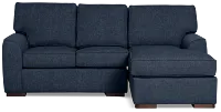 Sinclair Dark Blue Fabric Right Chaise Sectional