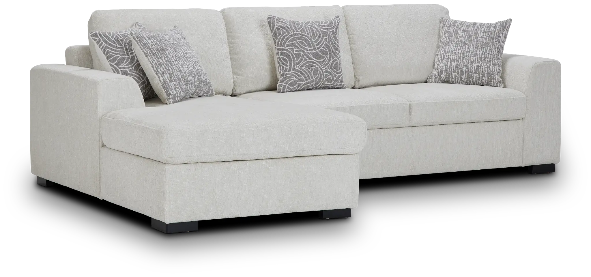 Blakely White Fabric Left Chaise Storage Sectional Blakely White Fabric Left Chaise Storage Sectional