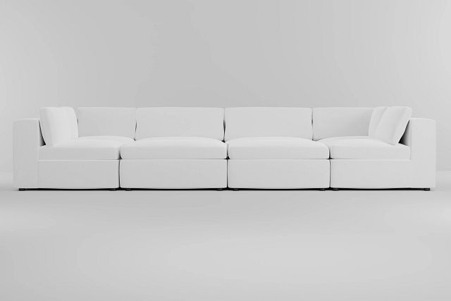 Destin Delray White Fabric 8-piece Pit Sectional