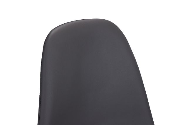 Havana Gray Micro Upholstered Side Chair W/ Black Legs