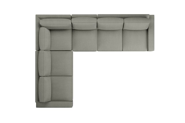 Edgewater Delray Pewter Medium Two-arm Sectional