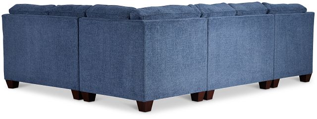 Andie Blue Fabric Medium Left Chaise Sectional