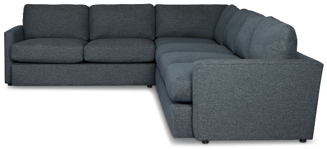 Noah Dark Blue Fabric Medium Two-arm Sectional