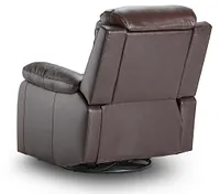 Mason Brown Leather Swivel Glider Recliner