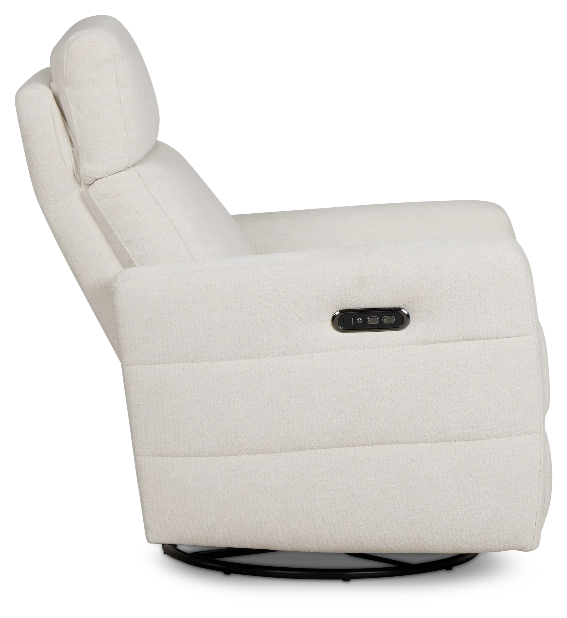 Rae White Fabric Power Swivel Glider Recliner Rae White Fabric Power Swivel Glider Recliner