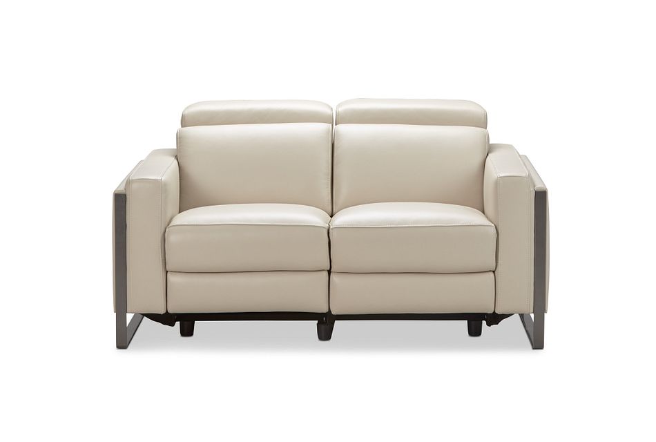 Atlas Taupe Lthr Vinyl Power Reclining Loveseat Living Room Reclining Loveseats City Furniture
