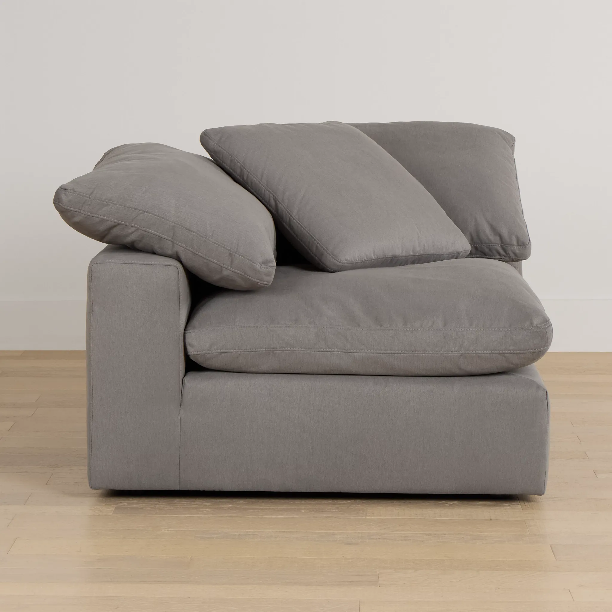 Nixon Light Gray Fabric Corner Chair