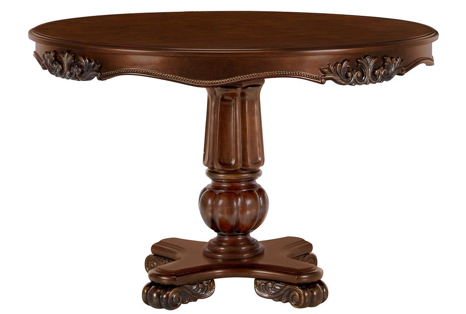 Regal Dark Tone Round High Low Table, Round Table Arnold