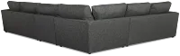 Brantley Dark Gray Fabric Medium Two-arm Sectional