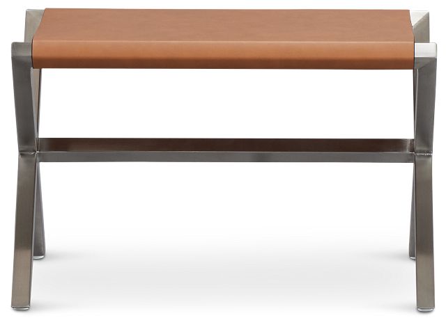 Haven Brown Chrome Stool