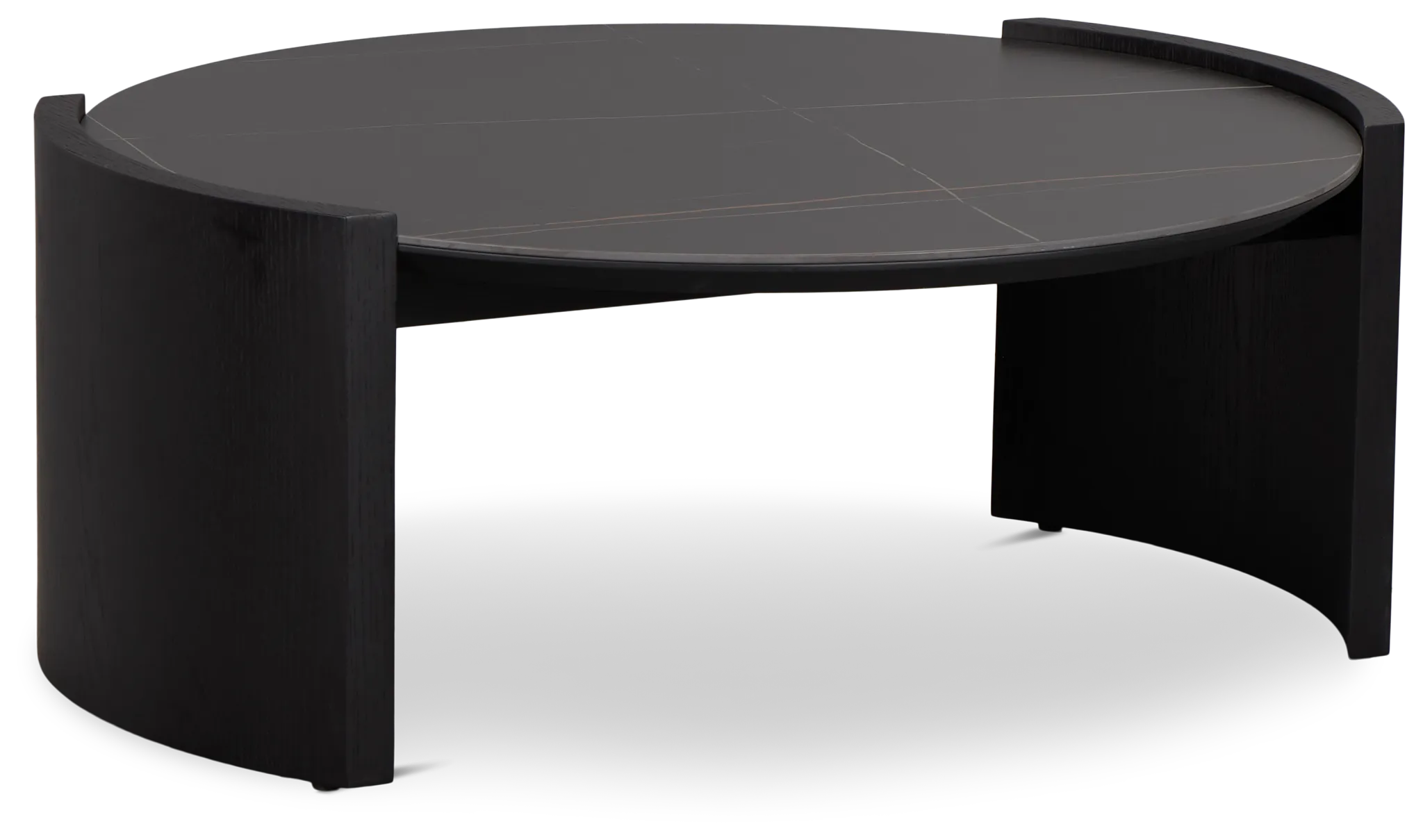 Nomad Black Ceramic Round Coffee Table