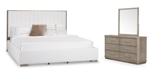 Soho White Uph Platform Bedroom