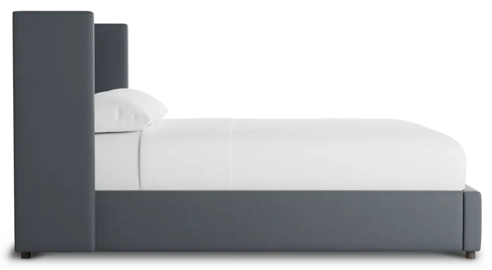 Captiva Joya Gray 48" Upholstered Shelter Bed Captiva Joya Gray 48" Upholstered Shelter Bed