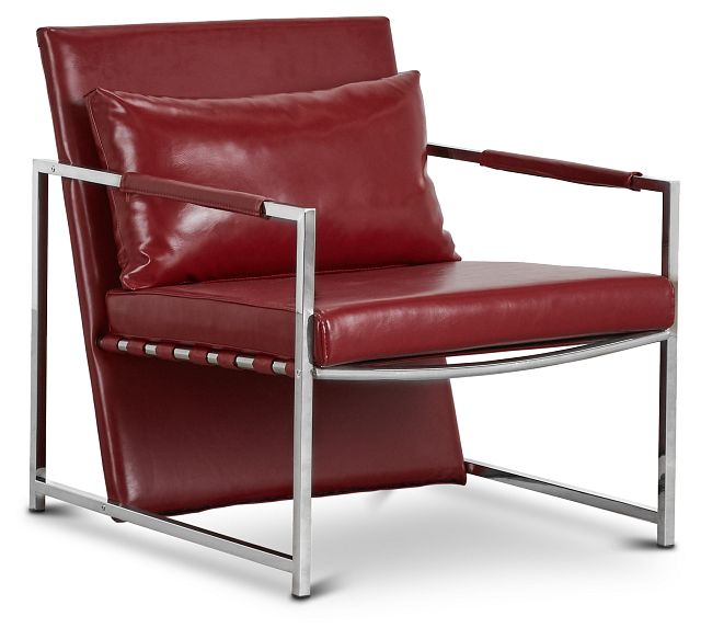 Russell Red Uph Accent Chair