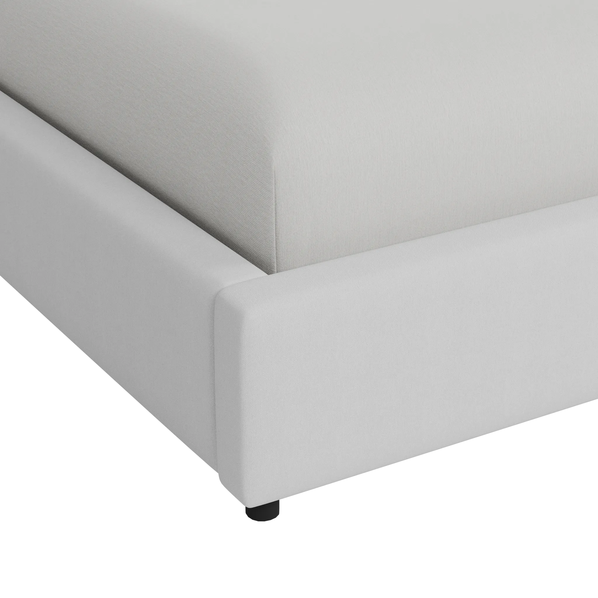 Grayton Revenue White 54" Upholstered Platform Bed