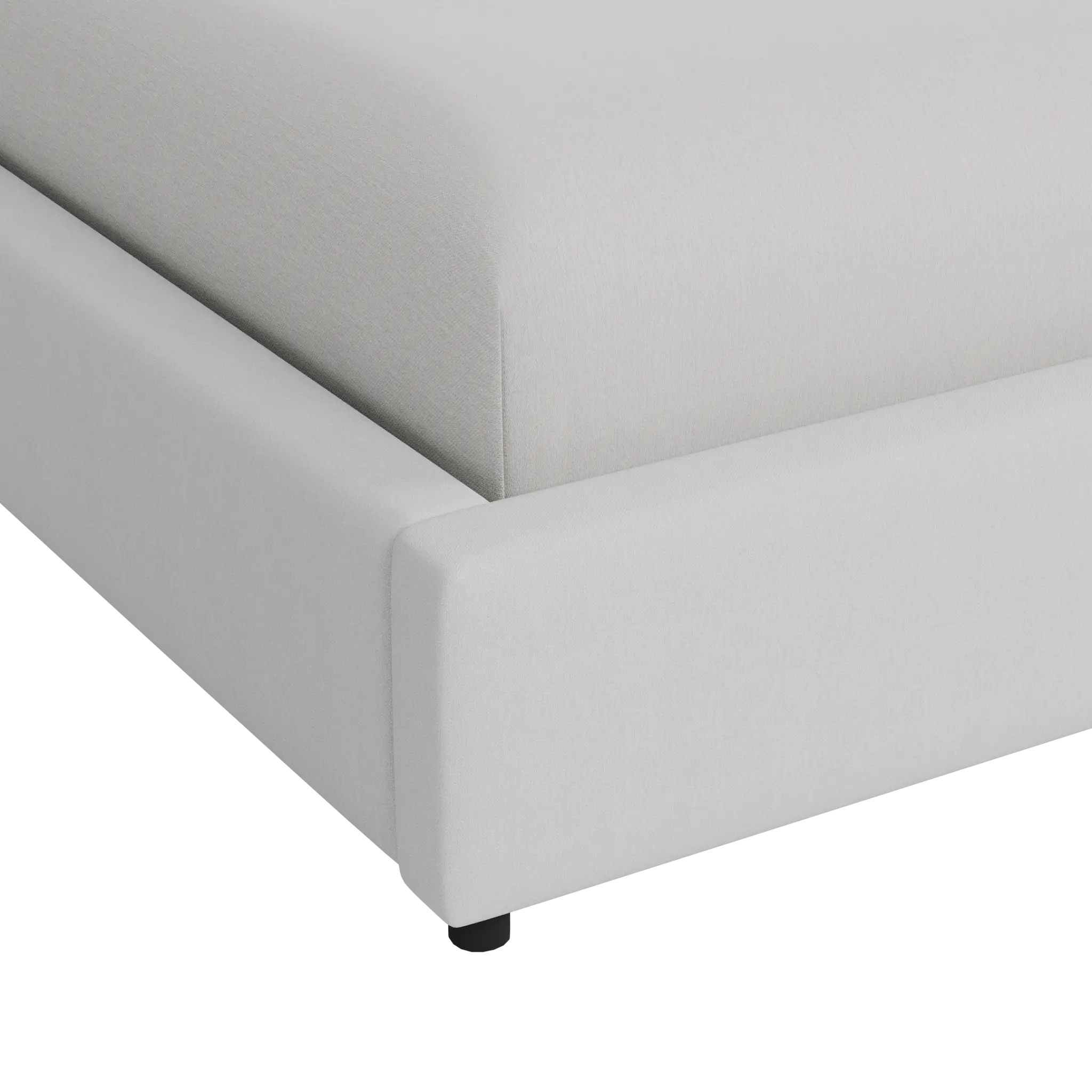 Grayton Revenue White 54" Upholstered Platform Bed Grayton Revenue White 54" Upholstered Platform Bed