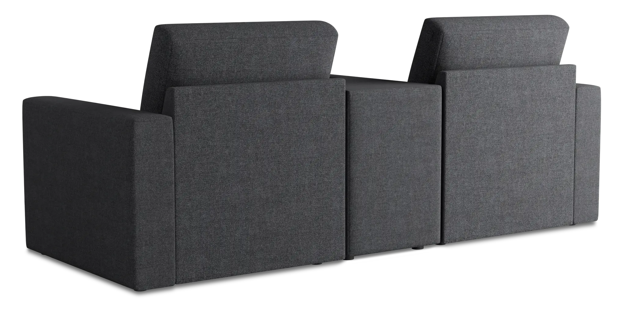 Citymod Dark Gray Fabric 3-piece Modular Sofa With Storage Console Citymod Dark Gray Fabric 3-piece Modular Sofa With Storage Console