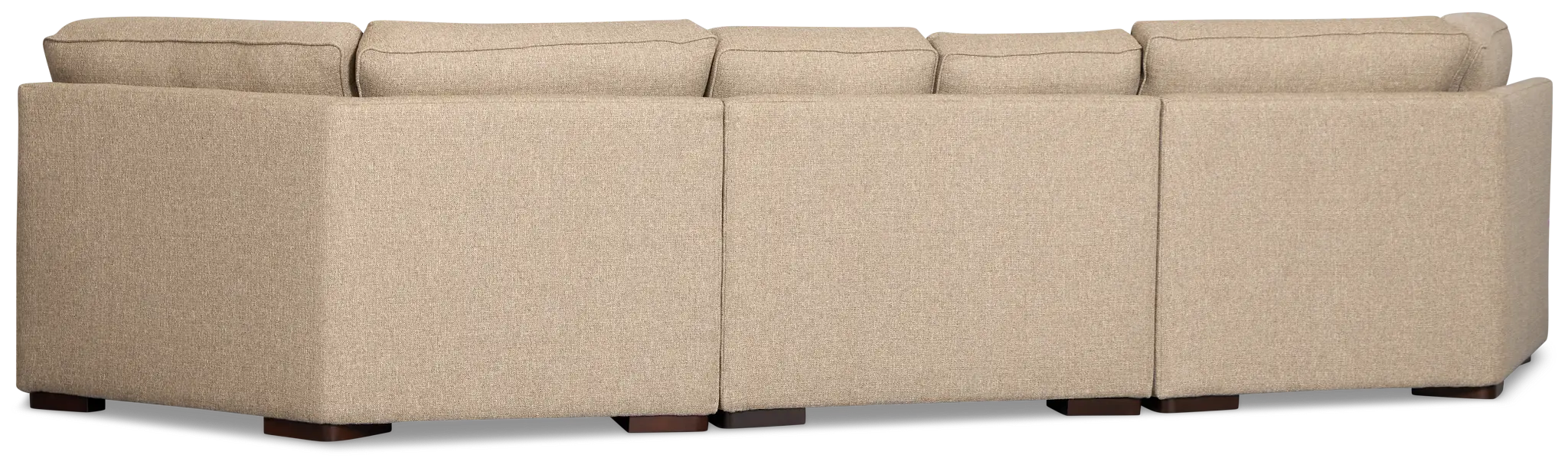 Sinclair Brown Fabric Dual Cuddler Sectional Sinclair Brown Fabric Dual Cuddler Sectional