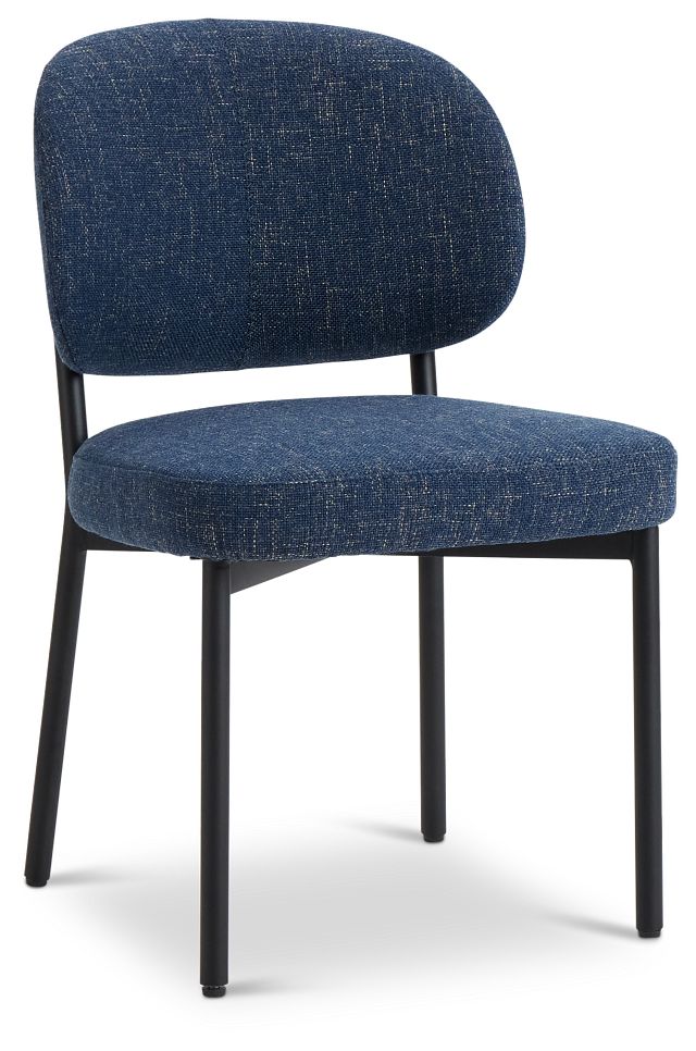 Chicago Dark Blue Upholstered Side Chair (1)